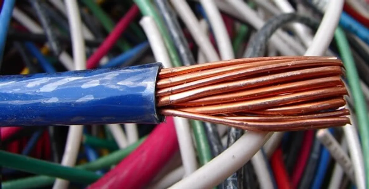 electrical wiring services showing exposed copper conductors and cable preparation in Fort Wayne, IN