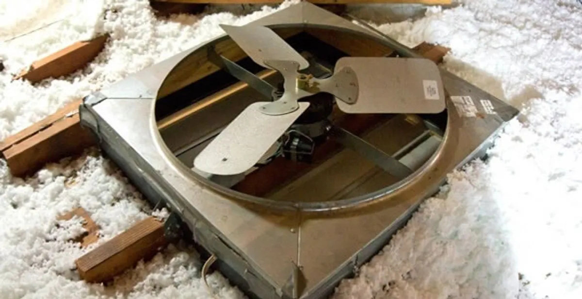 whole house fan installation services with attic-mounted ventilation unit in Fort Wayne, IN